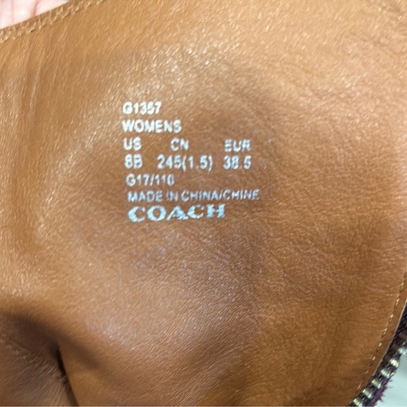 Coach Over the Knee Boots in Deep Burgundy - Picture 4 of 7